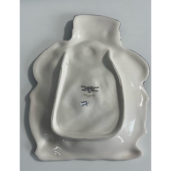 2004 Fitz and Floyd "Holly Jolly" Snowman Decorative  Plate - Picture 4 of 5